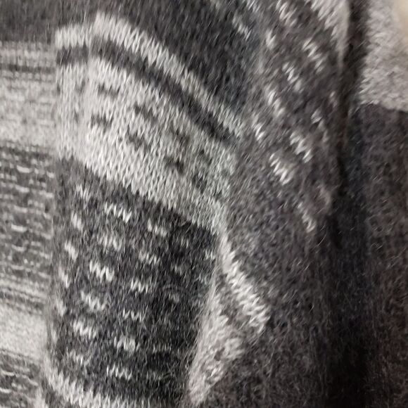 Olsen Large Size 14 Grey Long Sleeve Mohair Wool Long Line Cardigan - Picture 3 of 9